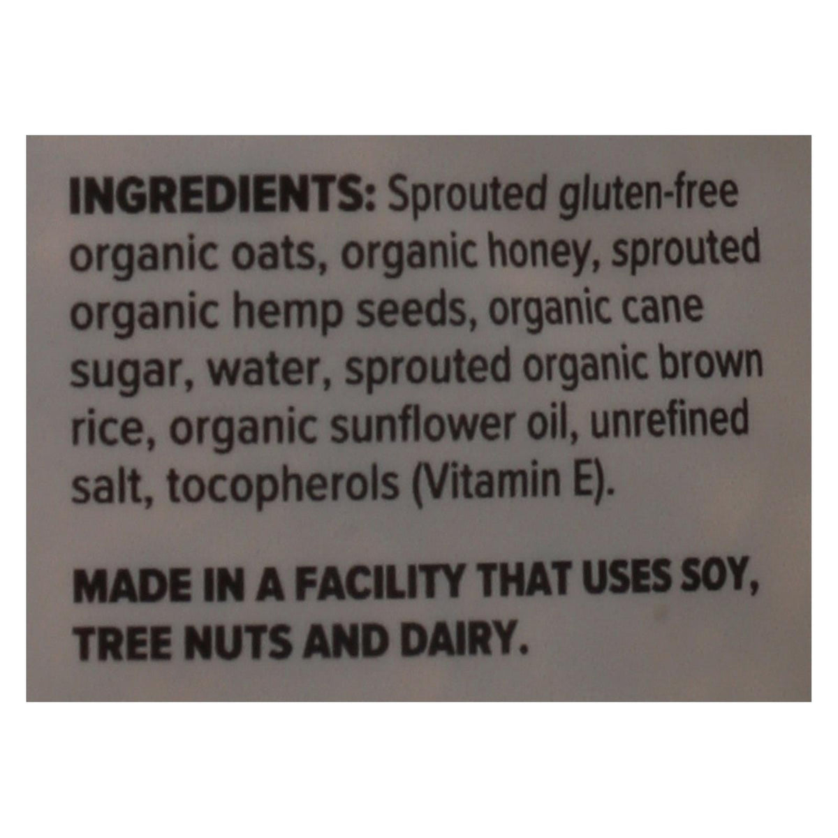 One Degree Organic Foods Honey Sprouted Oat Hemp Granola, 11 oz (Case of 6)