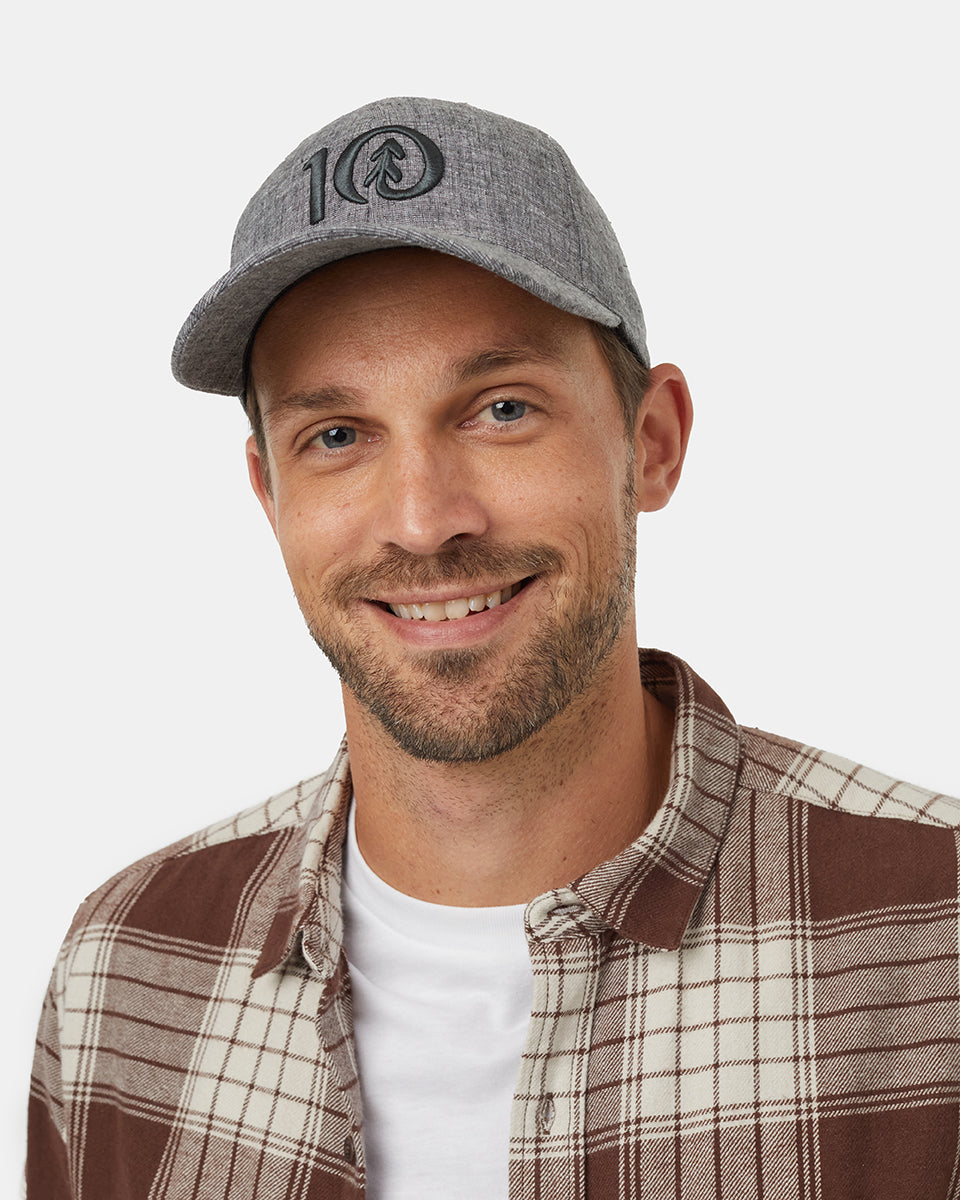 Logo Hemp Thicket Hat — Graphite Carbon Grey by Tentree — view 4