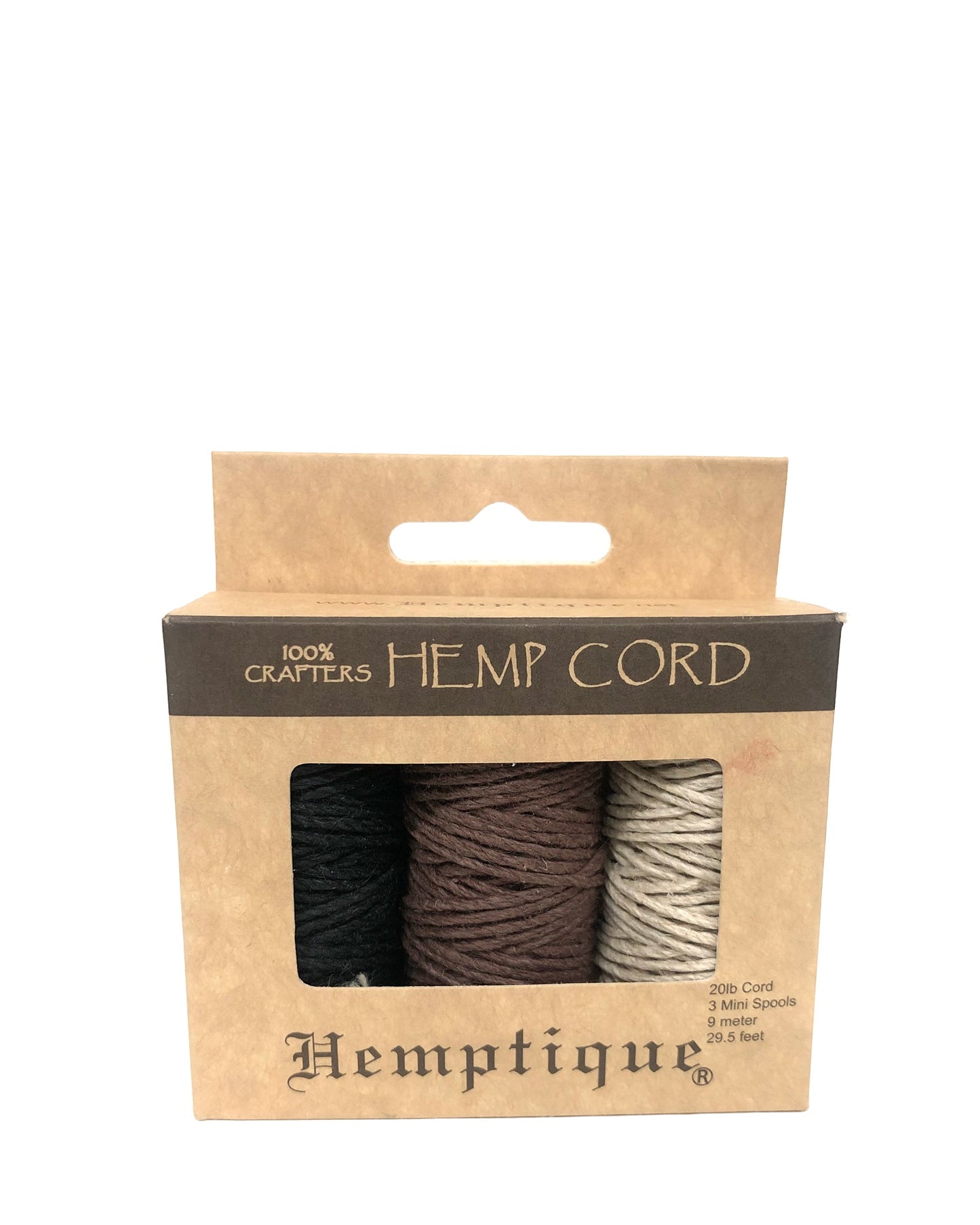 #20 Hemp Cord - 3 Mini Spools Pack