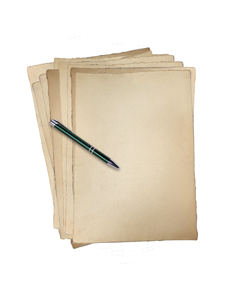 A4 (125GSM) Antique 50 Sheet Pack Handmade Hemp Paper