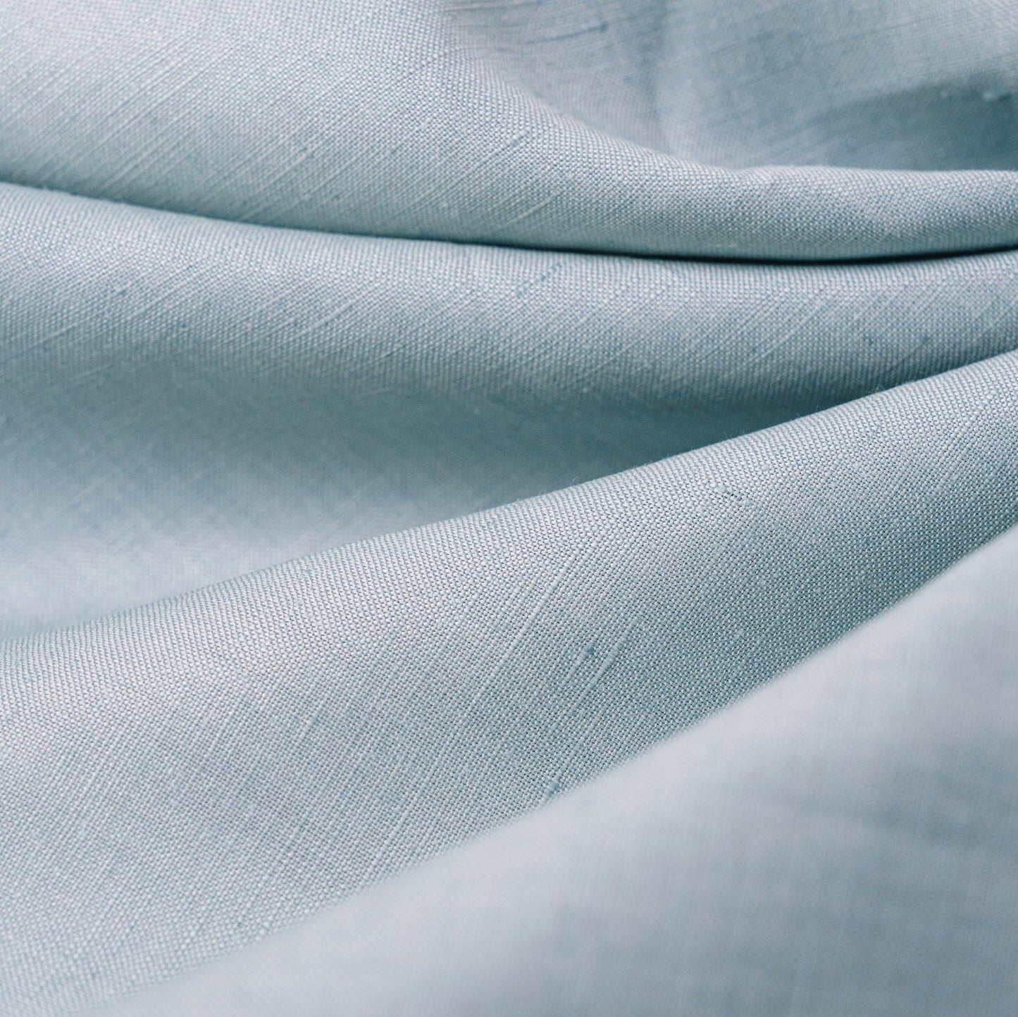 Pale Blue Hemp/Raw Silk Fabric by the Yard — Hemp Silk Threads — view 2
