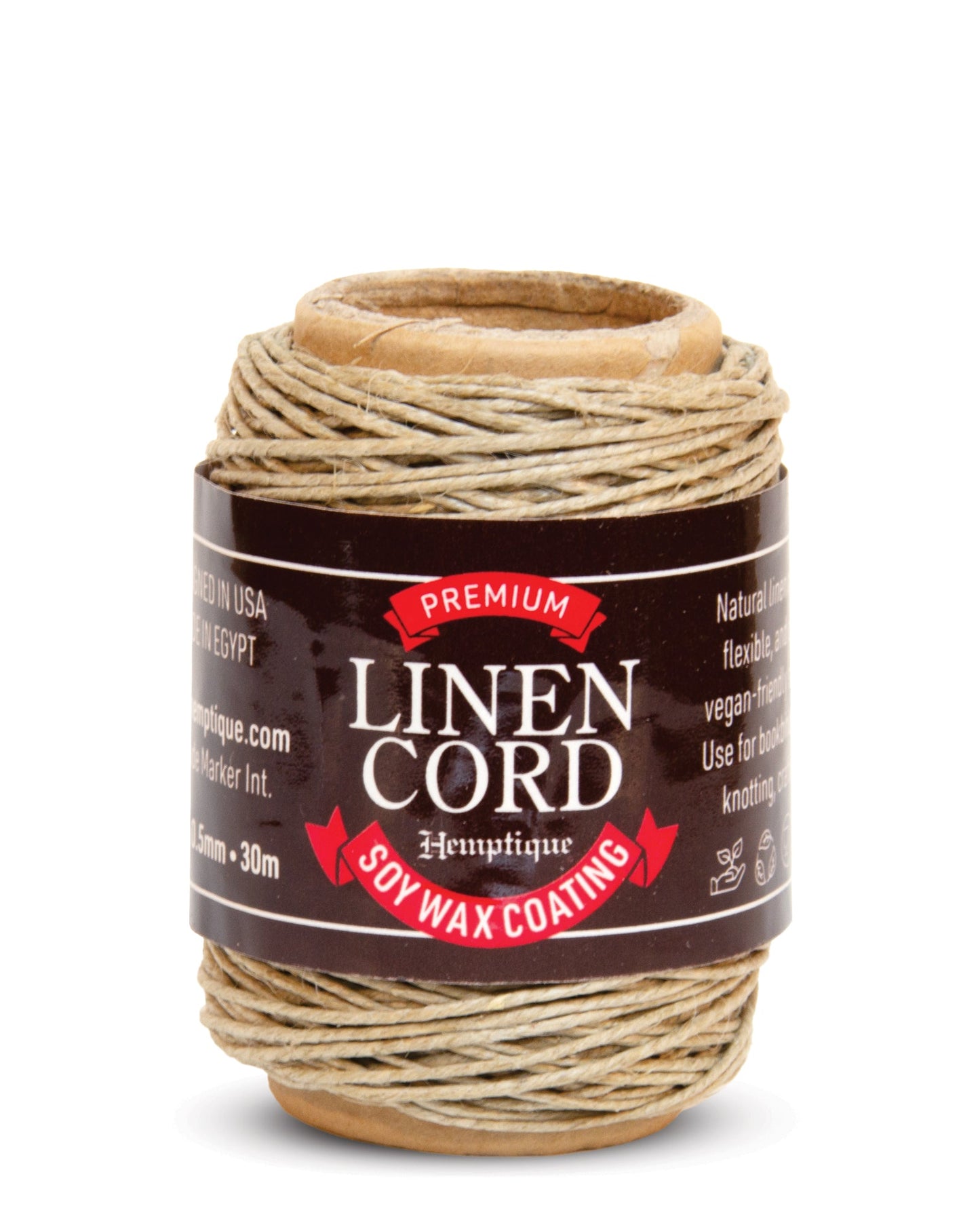 Premium Linen Cord with Soy Wax Coating