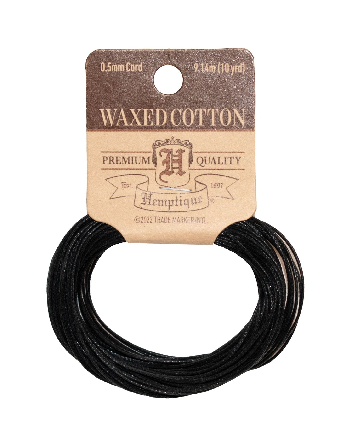 Waxed Cotton Cord Coiled