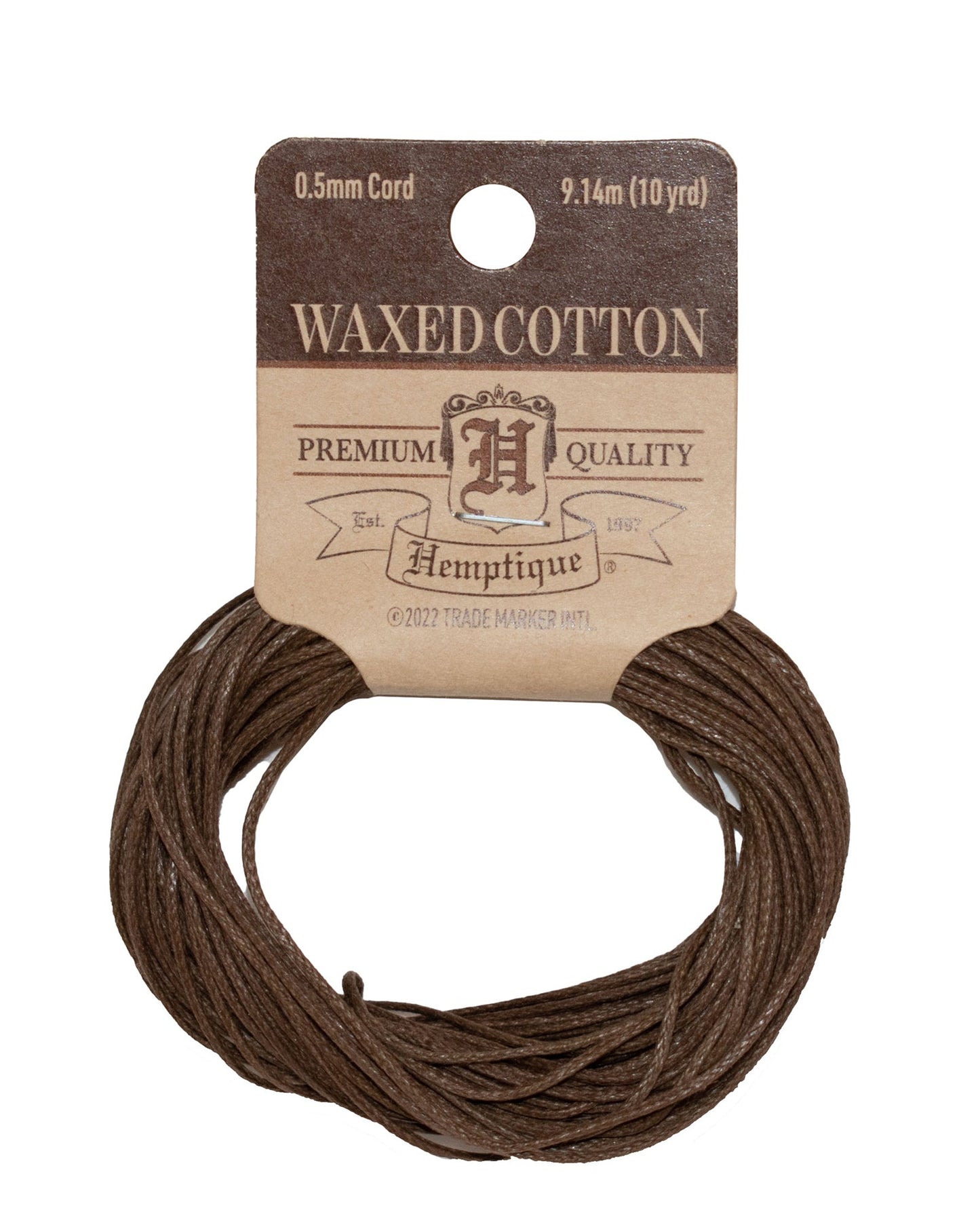 Waxed Cotton Cord Coiled