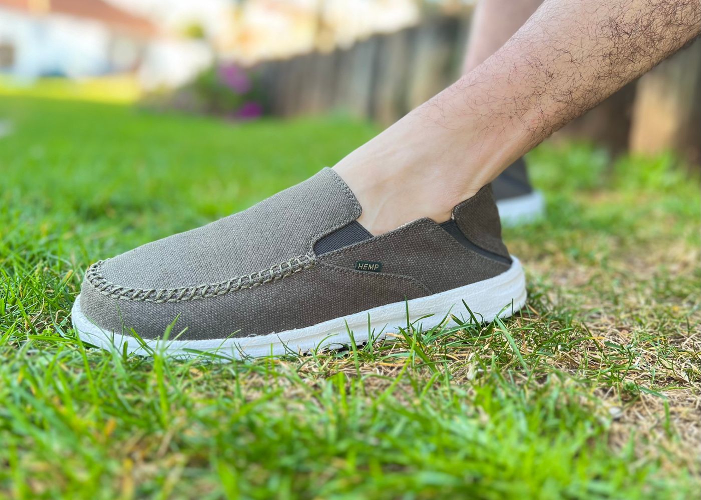 SunSlide Hemp Slip-on for Men in Dark Green