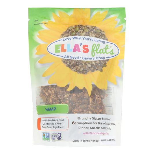 Ella's Flats All-Seed Hemp Crisps, 4.8 oz (Case of 6)