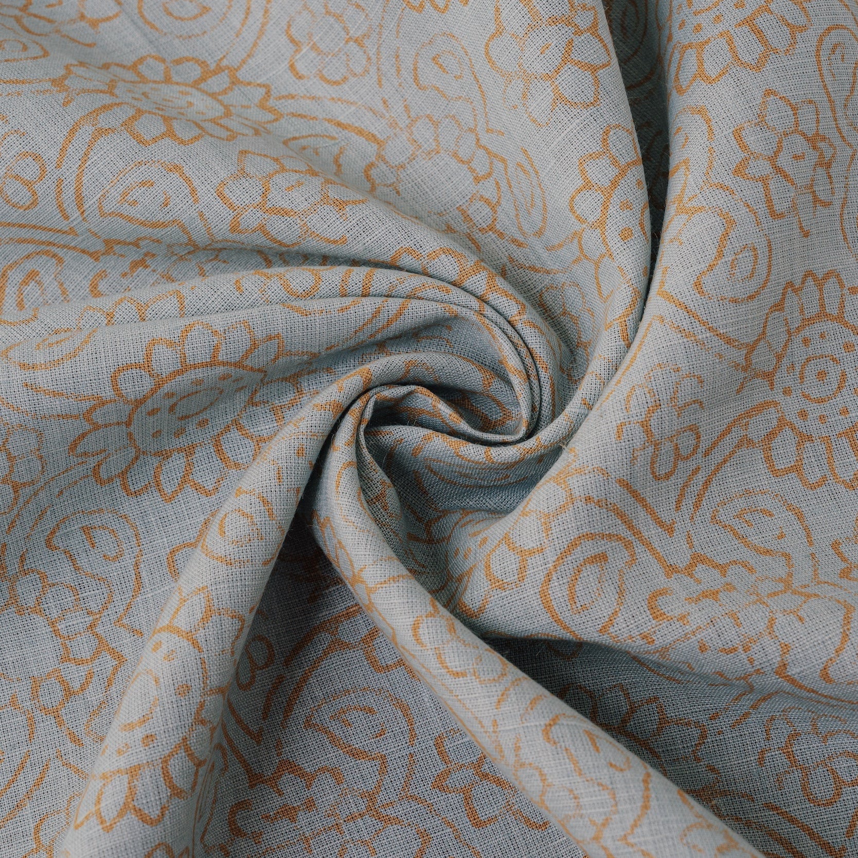 Pale Blue/Straw Hemp/Raw Silk Fabric by the Yard — Hemp Silk Threads