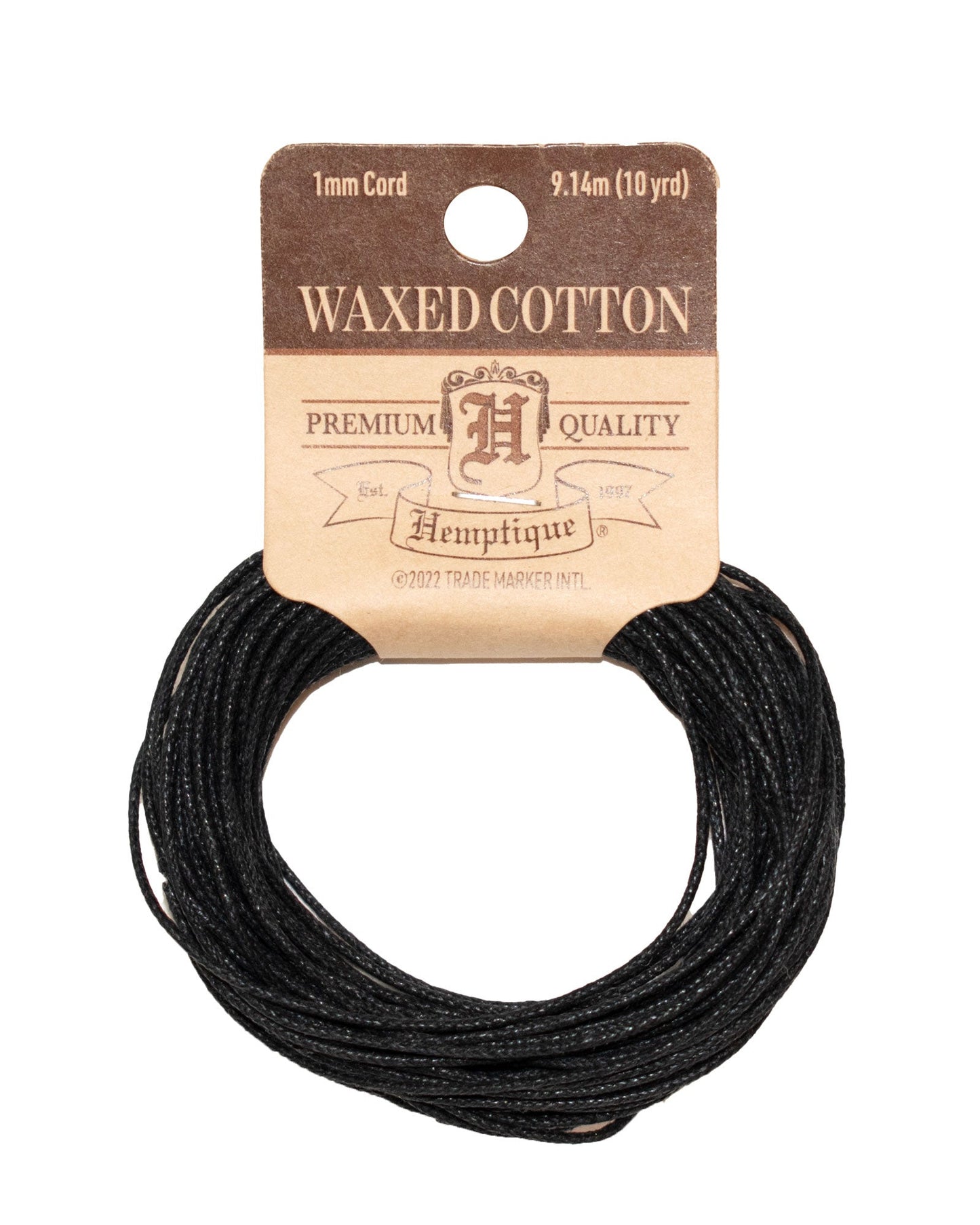 Waxed Cotton Cord Coiled