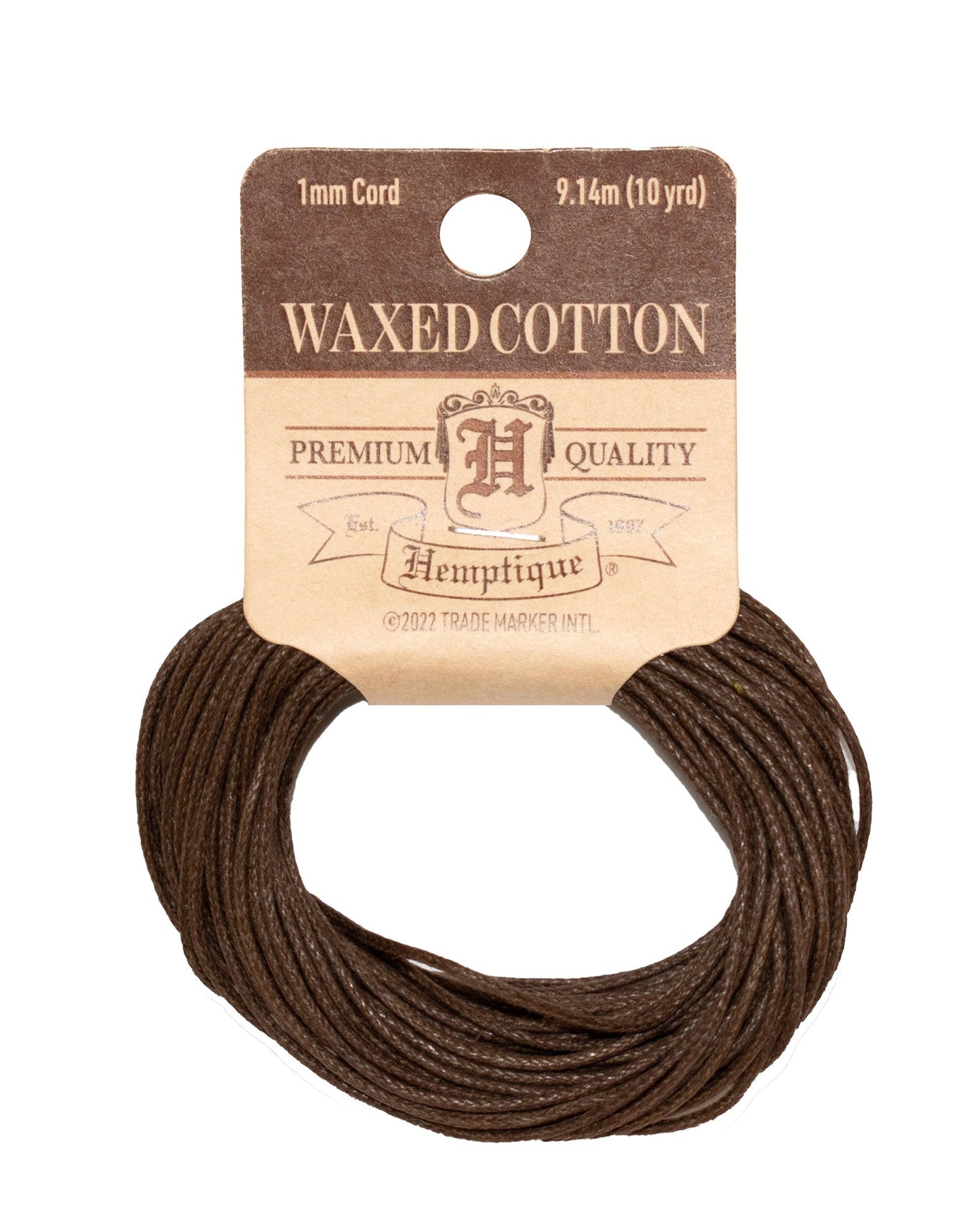 Waxed Cotton Cord Coiled