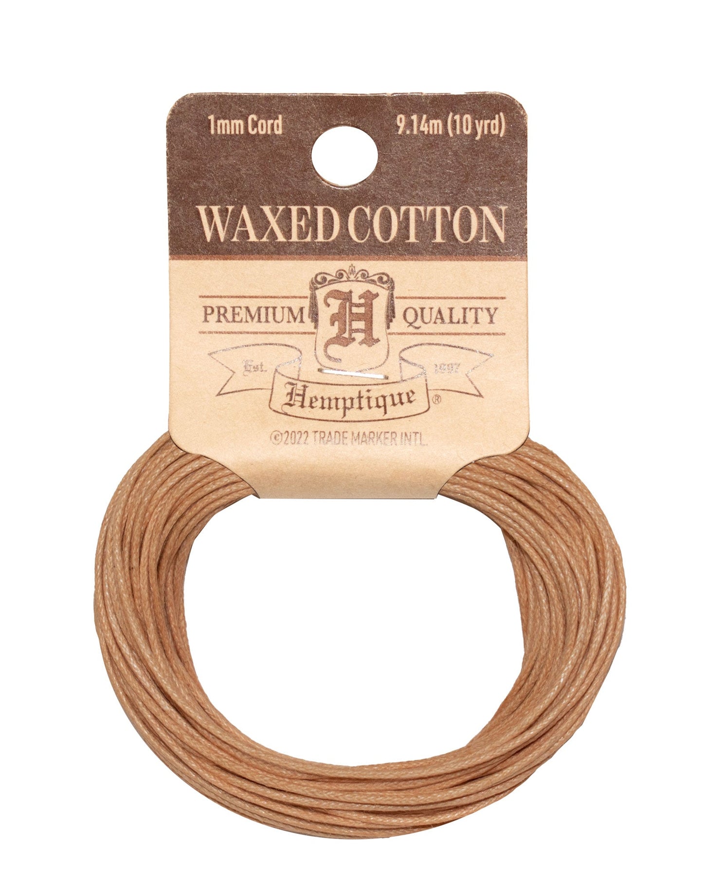 Waxed Cotton Cord Coiled