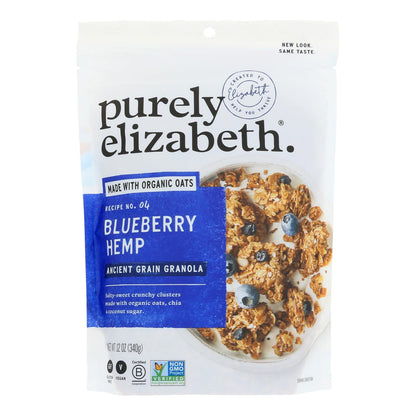 Purely Elizabeth Organic Ancient Grain Granola, Blueberry Hemp, 12 oz (Case of 6)