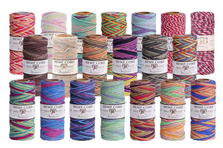 #20 (1mm) Variegated Hemp Cord Spools