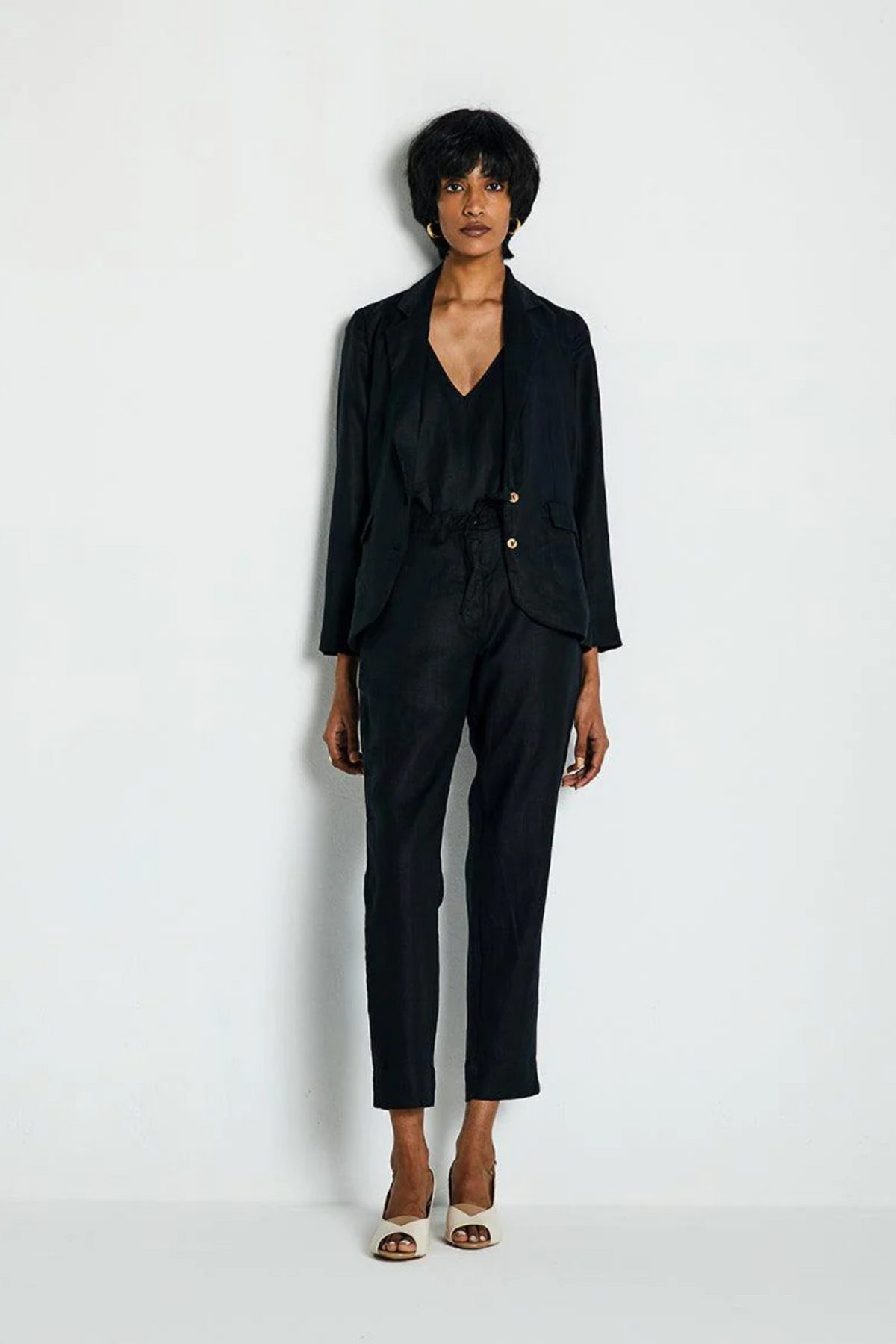 Hemp Three Piece Set in Black