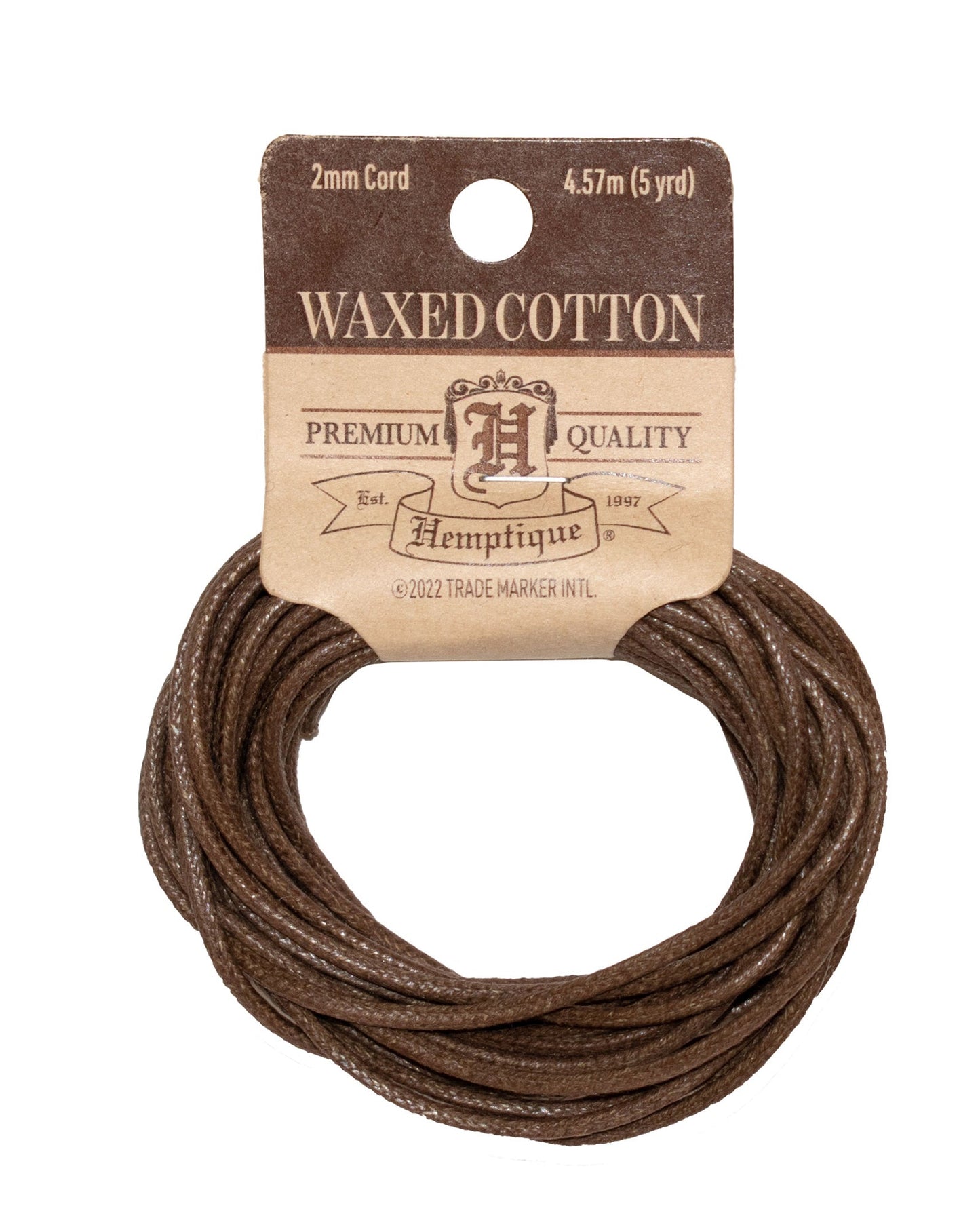 Waxed Cotton Cord Coiled