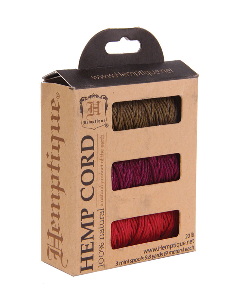 #20 Hemp Cord 3-Pack Mini Spools