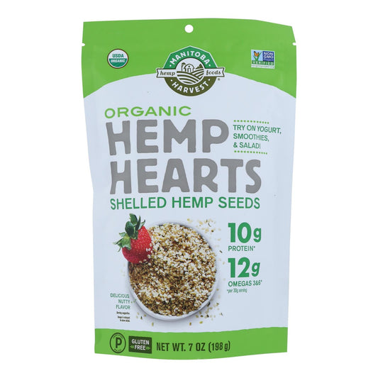 Organic Hemp Hearts (Pack of 7 Oz.) by Manitoba Harvest - Shelled