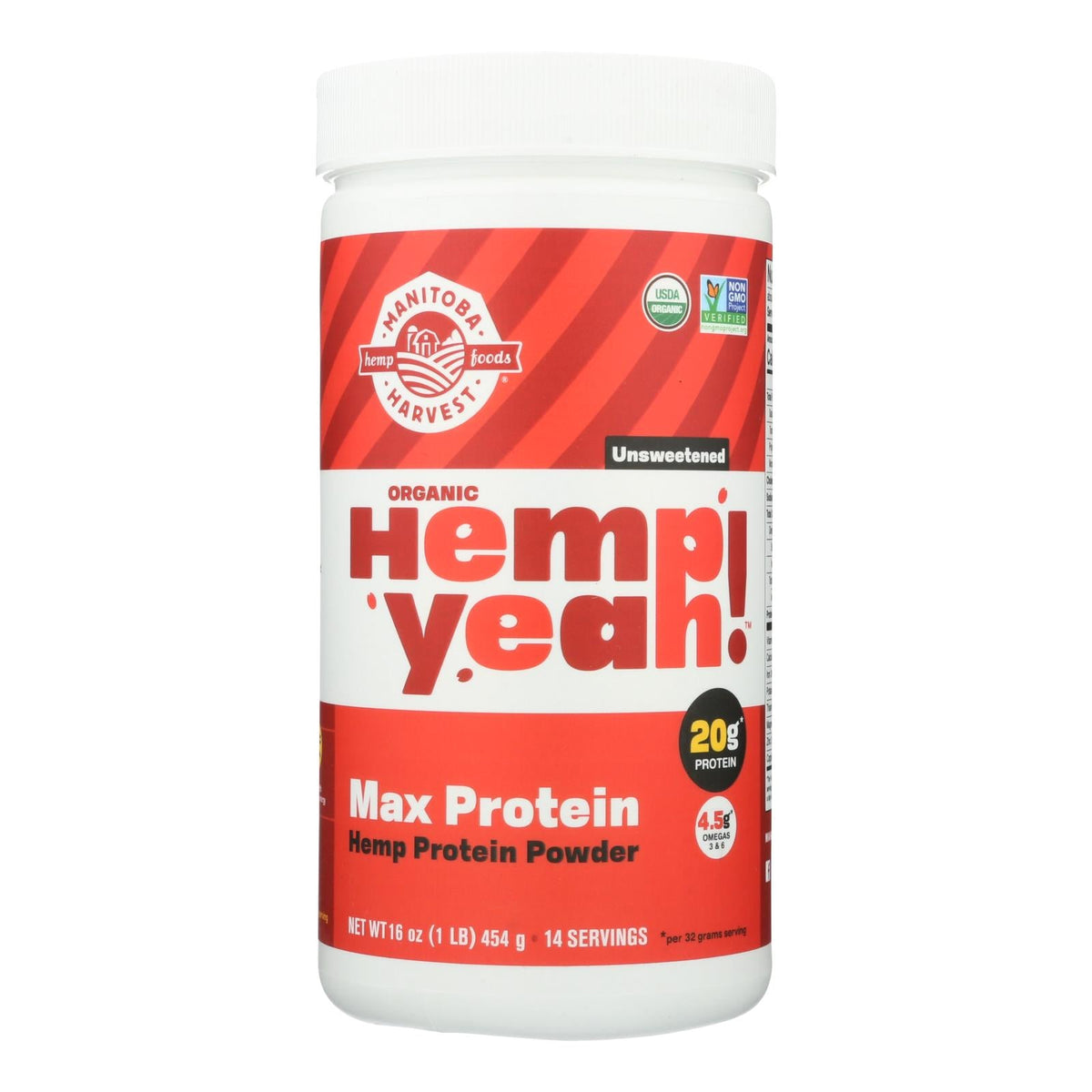 Plant-Based Hemp Pro 70 Protein Supplement (Pack of 1 - 16 Oz.) by Manitoba Harvest