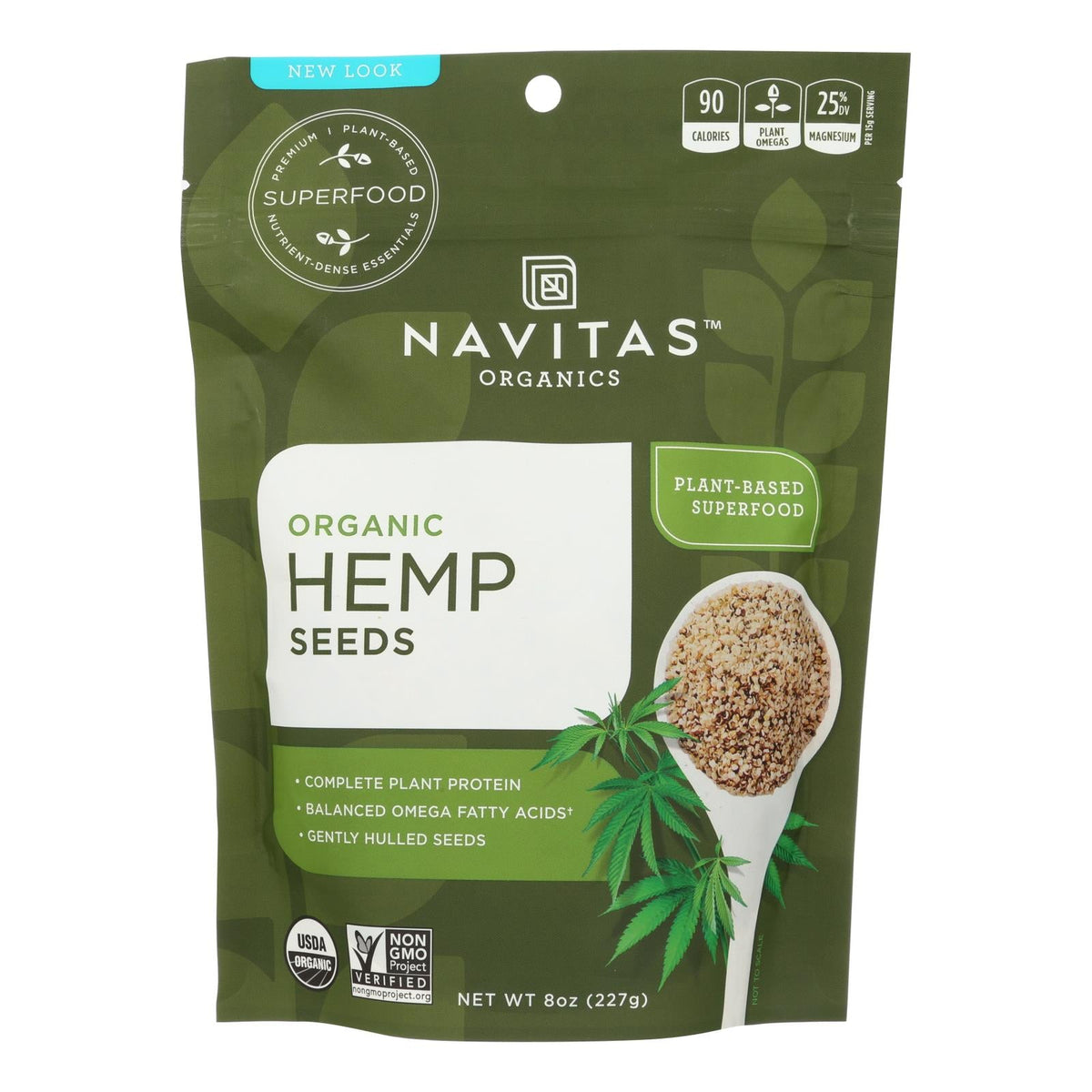 Navitas Organics Organic Shelled Hemp Seeds, 8 oz (Case of 12)
