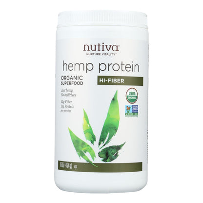 Nutiva Organic Hemp Protein Hi-Fiber (Pack of 16 Oz.)