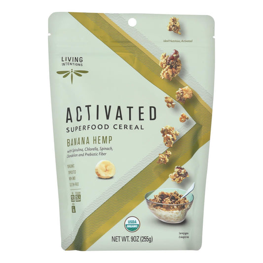Living Intentions Activated Superfood Cereal, Banana Hemp, 6-Pack, 9 Oz Each