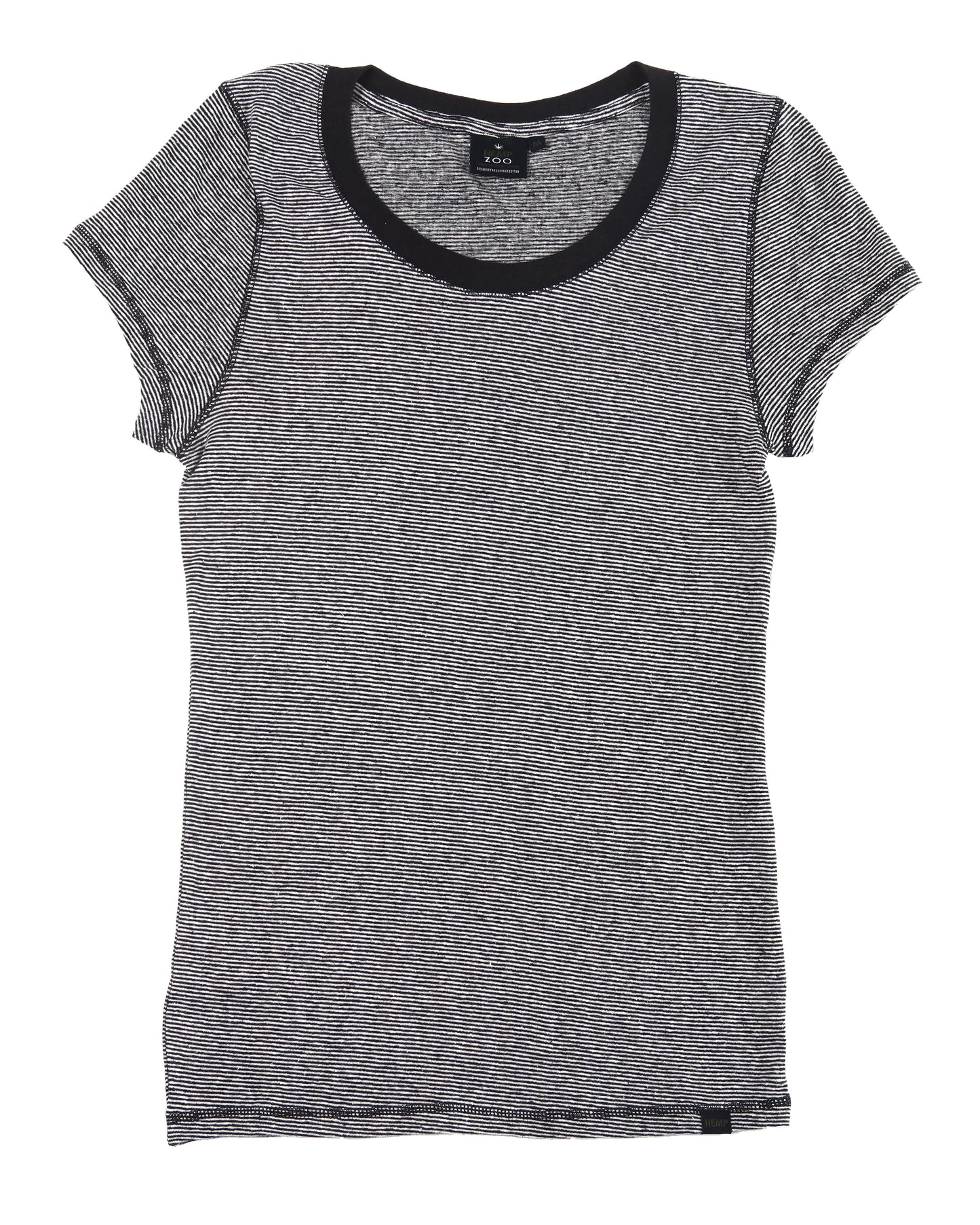 HEMP MICRO STRIPE T-SHIRT WOMENS ARMOR