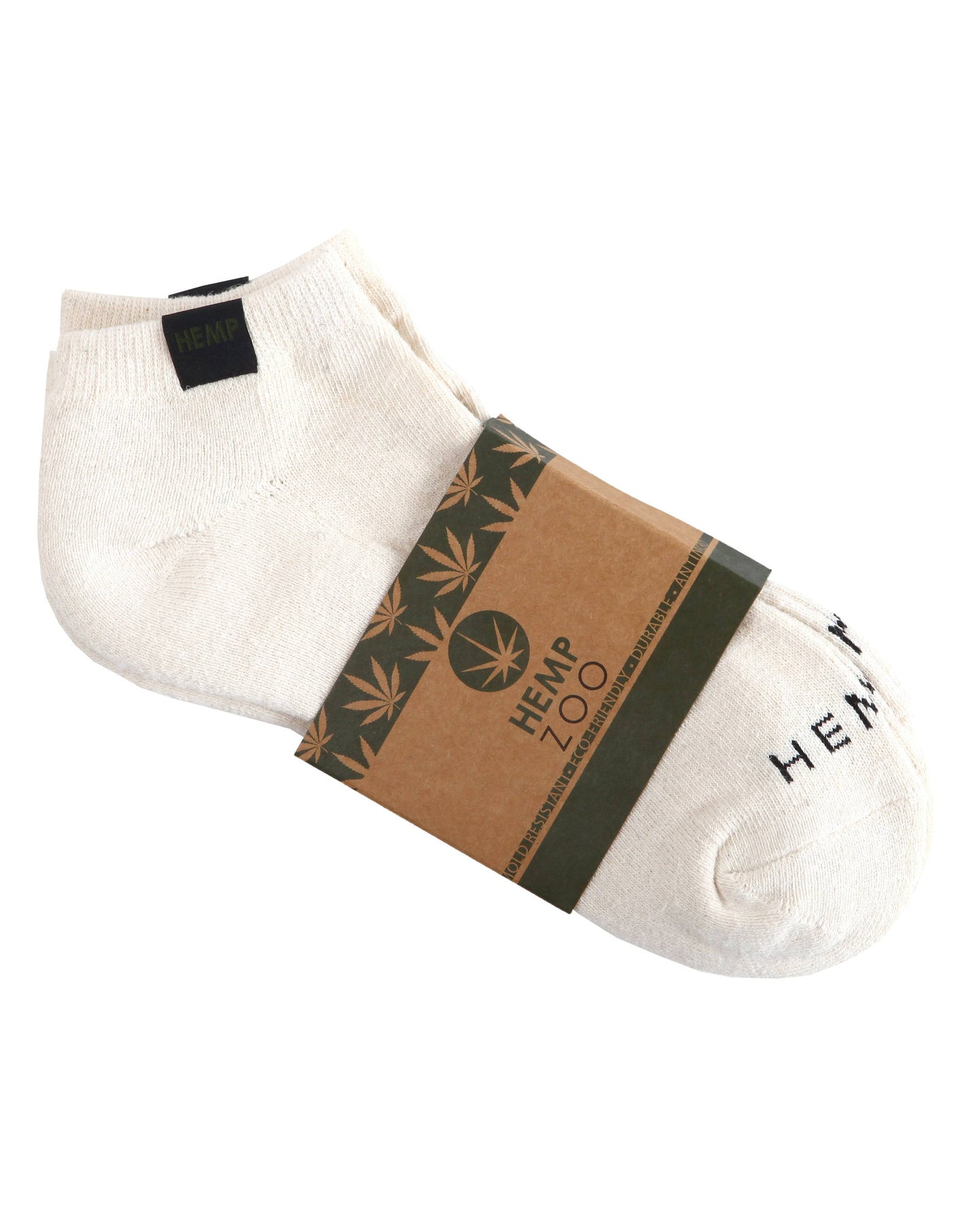 HEMP LABEL ANKLE SOCKS 2 PACK