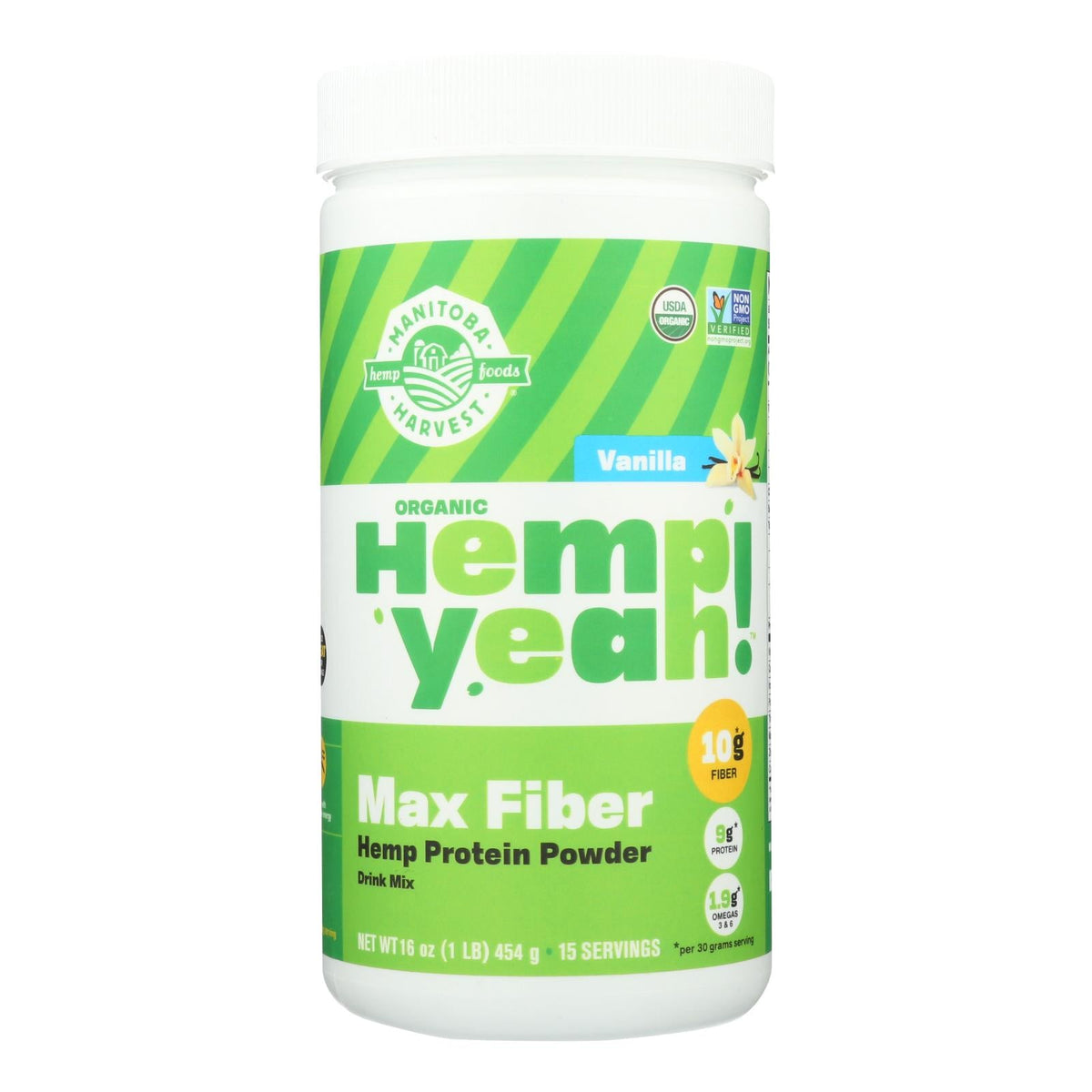 Manitoba Harvest Organic Hemp Protein, Vanilla, 16 oz