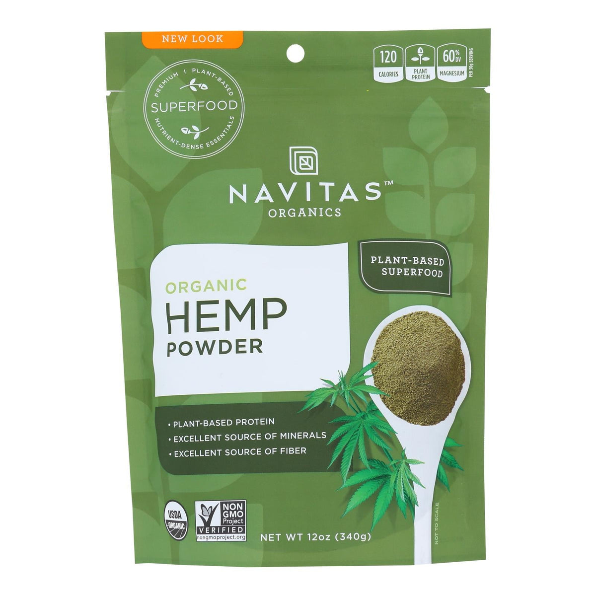 Navitas Naturals Organic Hemp Raw Protein Powder (Pack of 6) - 12 Oz