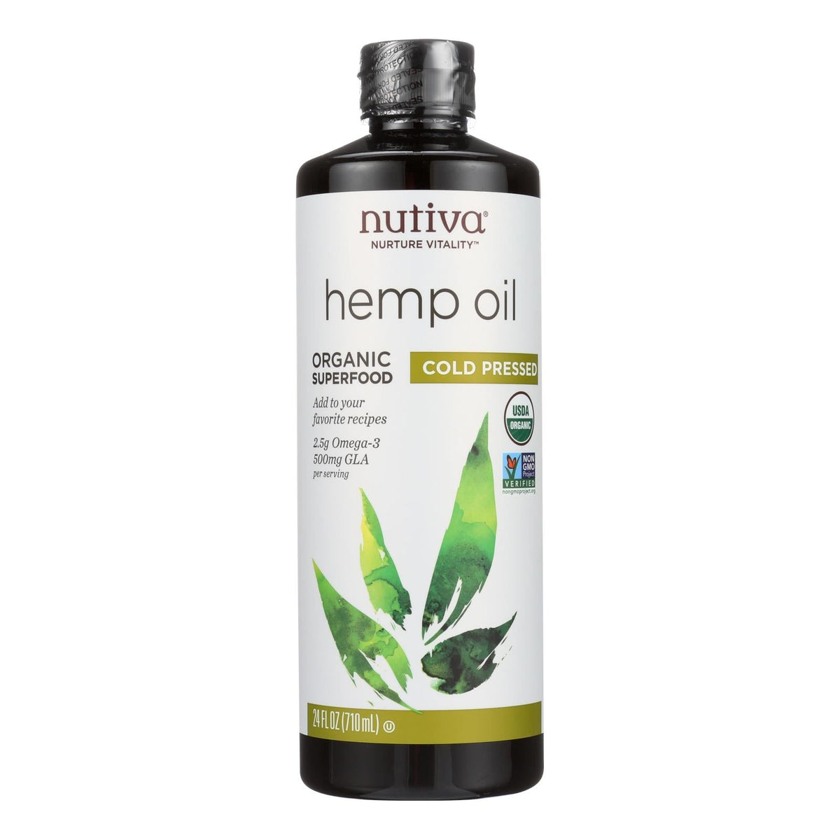 Nutiva Cold-Pressed Hemp Oil, 24 fl oz