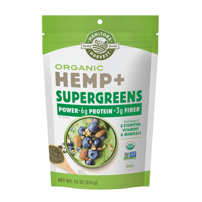 Manitoba Harvest Hemp Powder, Supergreens, 7.5 oz