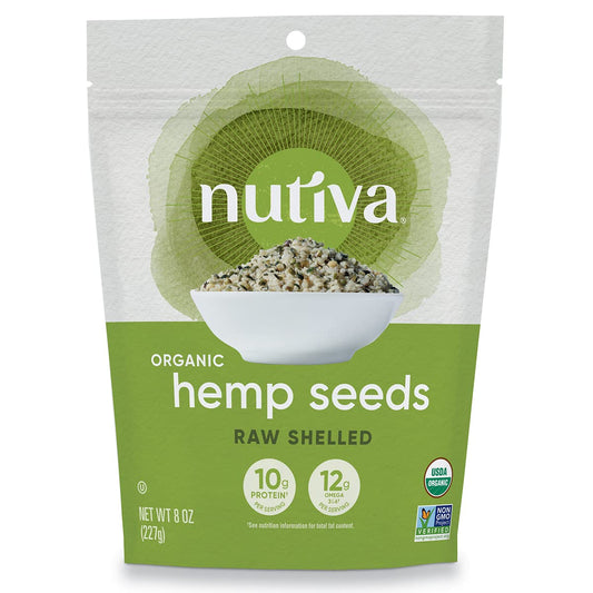 Nutiva Organic Shelled Hempseed, 8 oz, Pack of 6