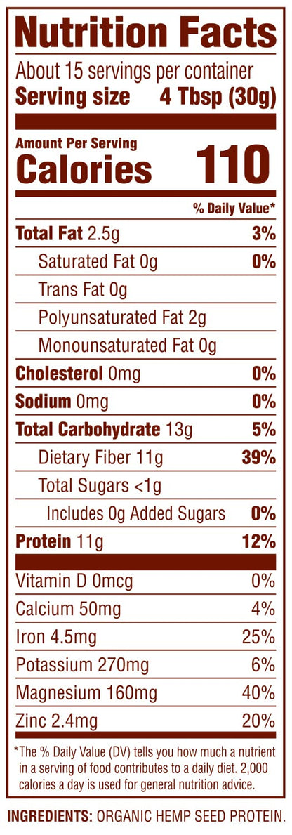 Nutiva Organic Hemp Protein Powder, 16 Oz