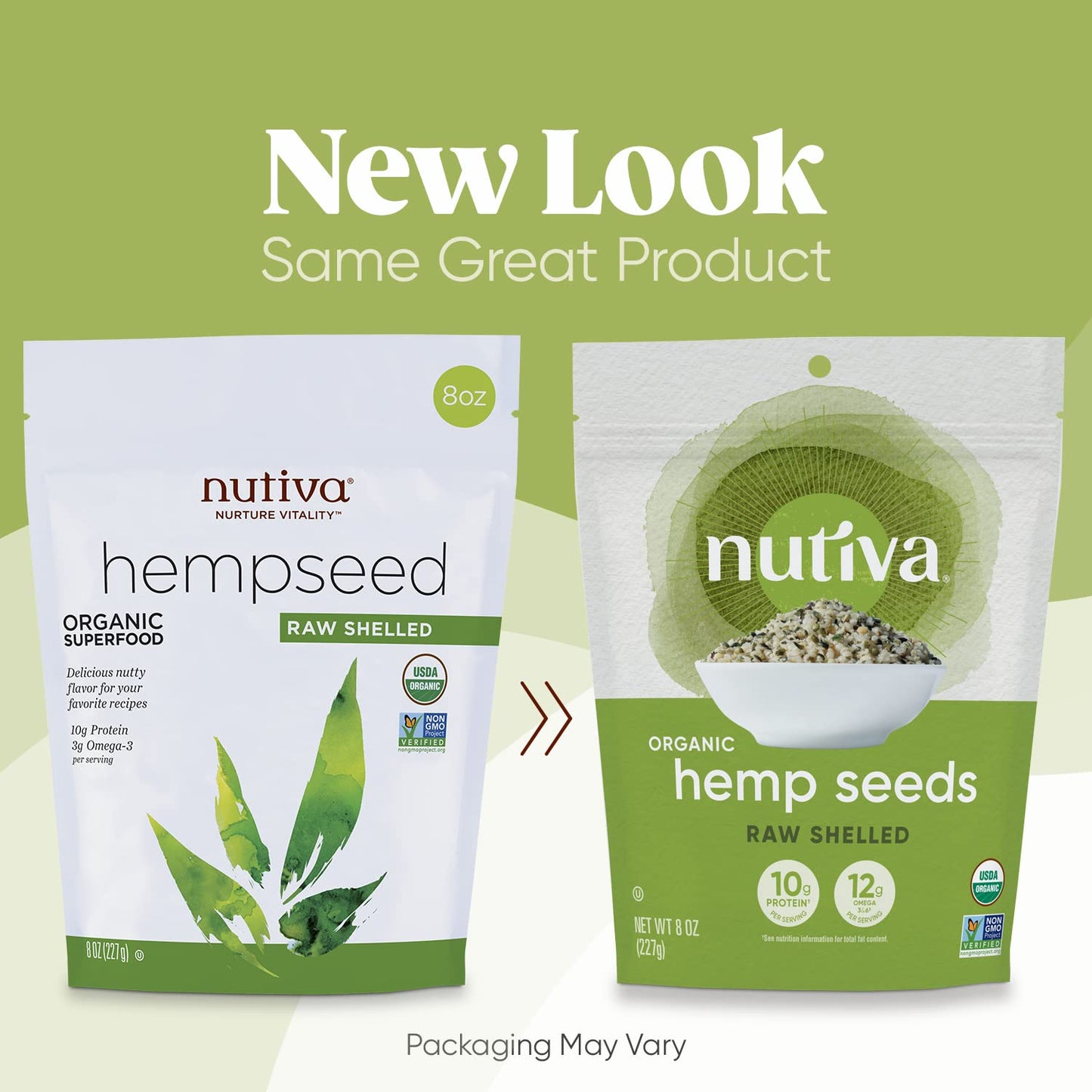 Nutiva Organic Shelled Hempseed, 8 oz, Pack of 6