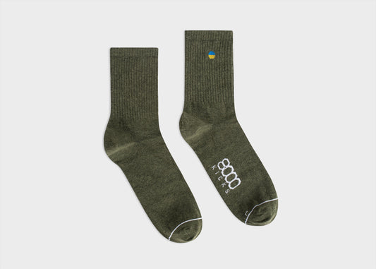 Ukraine Crew Socks Dark Green