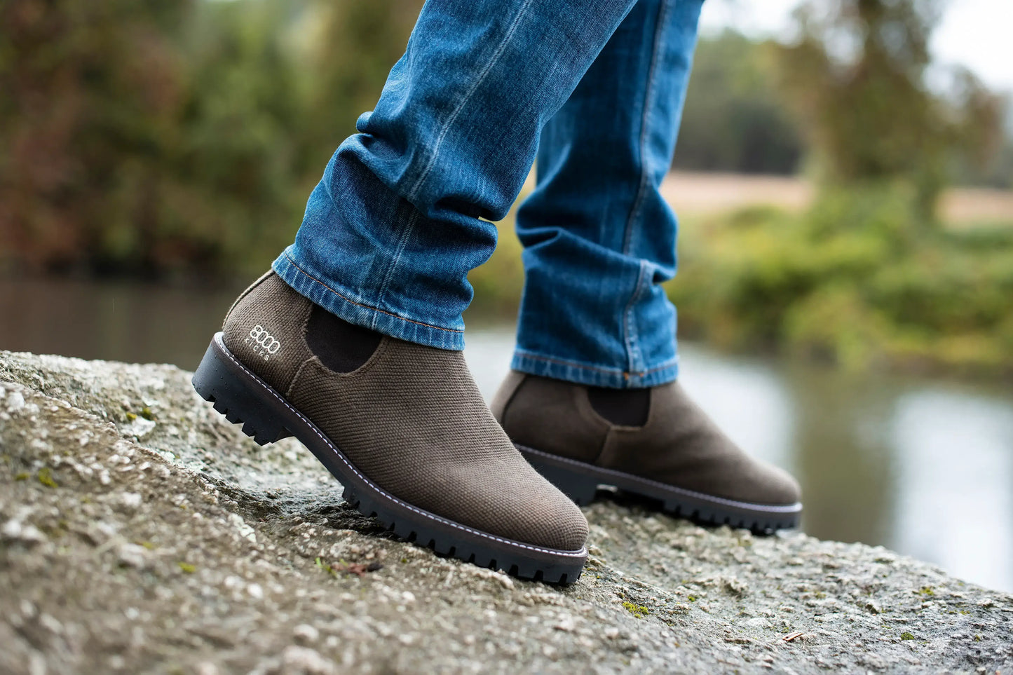 The Crossover Hemp Chelsea for Men in Dark Brown