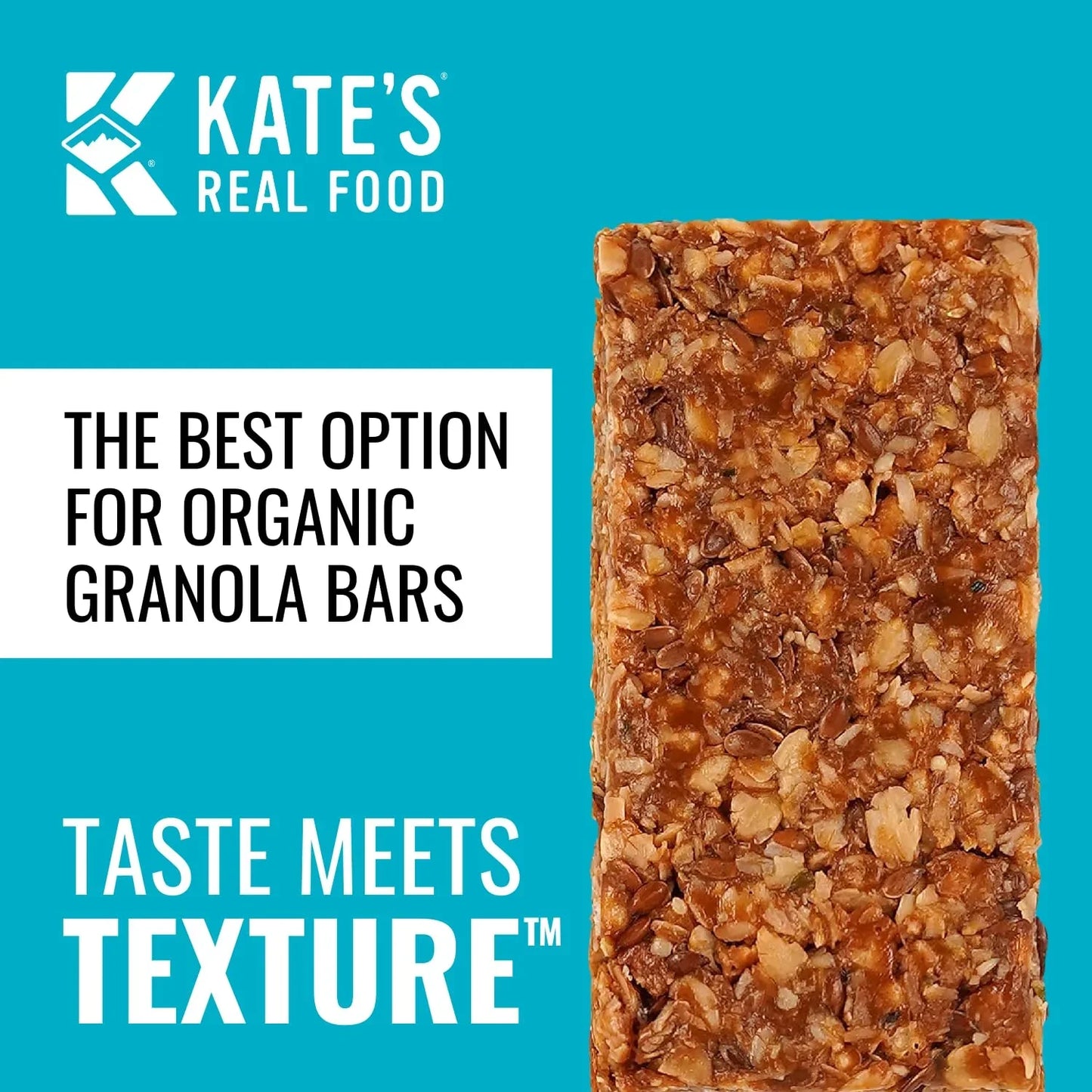 Kate's Real Food Peanut Butter Hemp Protein Fruit & Nut Bars, 2.2 oz, Case of 12
