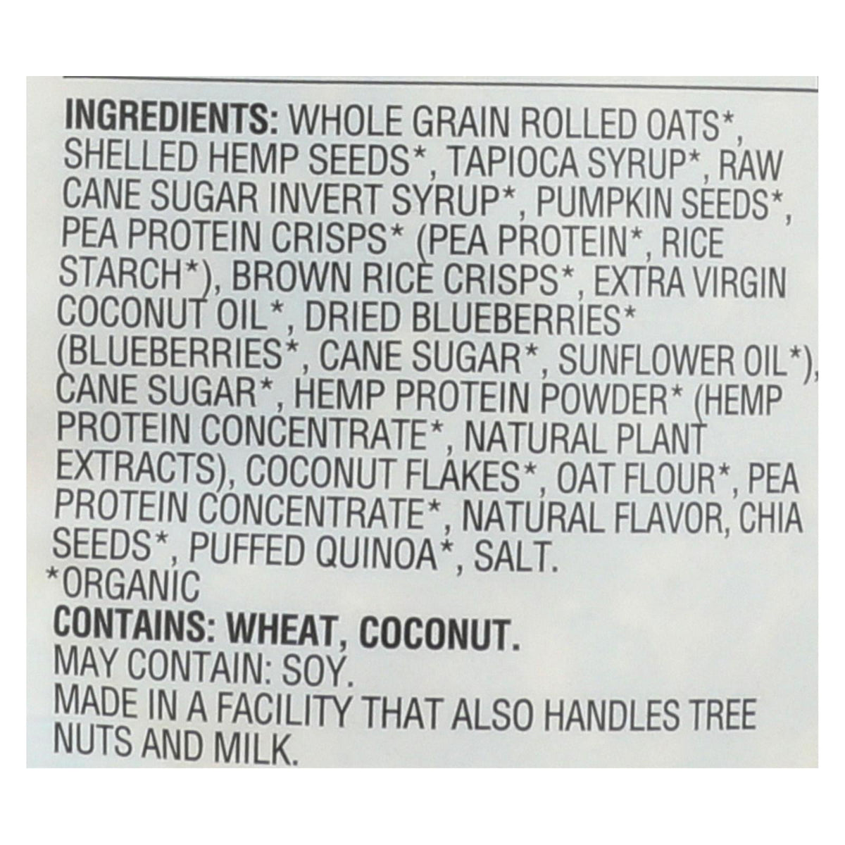 Manitoba Harvest Blueberry Hemp Granola, 10 oz (Case of 6)