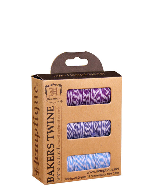 Cotton Bakers Twine 3 Mini Spool Box Set