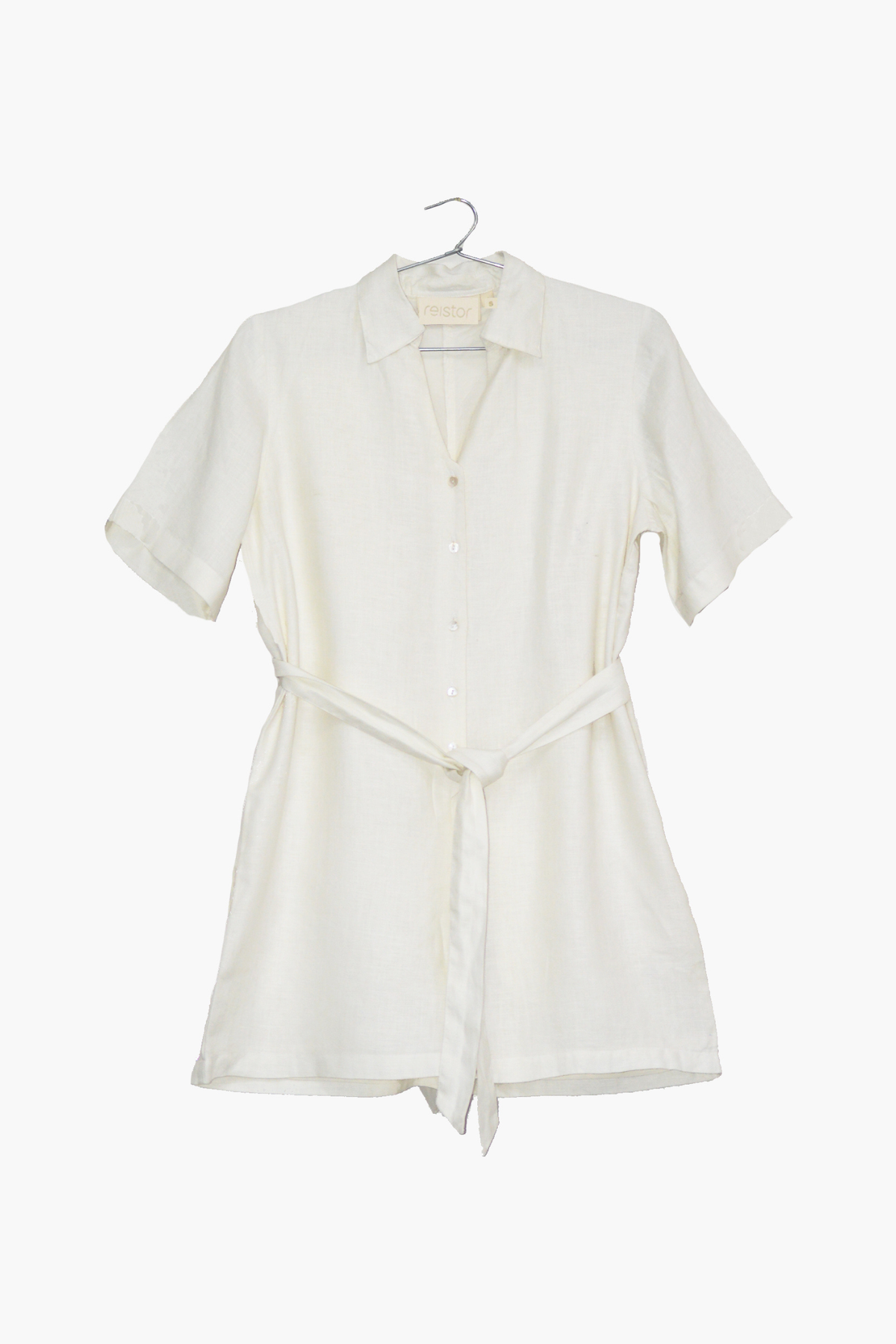 Barefoot in the Park Romper in Off-white