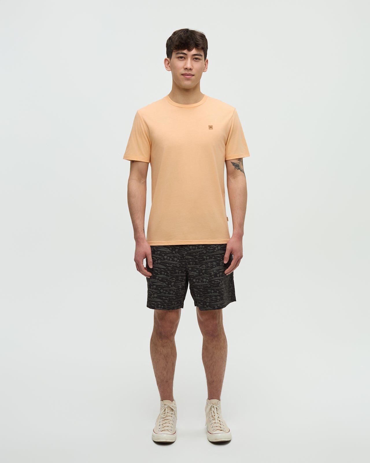 Hemp Latitude 7" Short — Meteorite Black Palm by Tentree