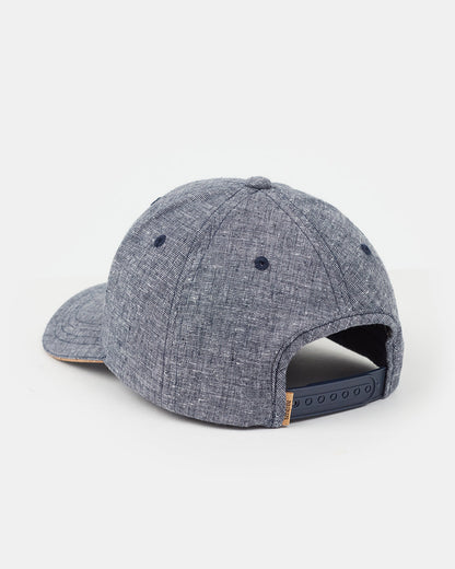 Cork Icon Hemp Elevation Hat — Midnight Blue Heather by Tentree — view 3