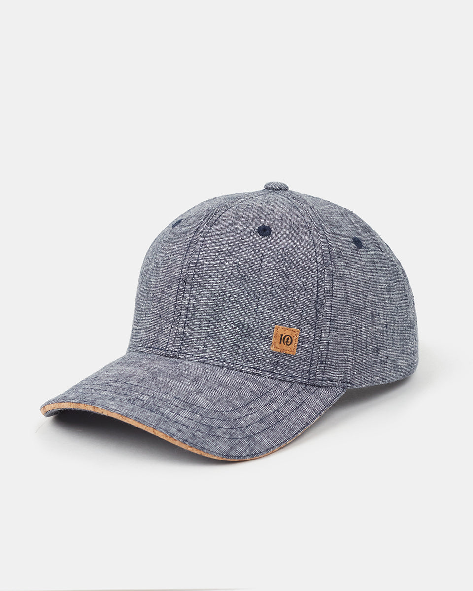 Cork Icon Hemp Elevation Hat — Midnight Blue Heather by Tentree
