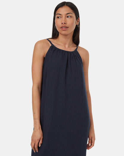 Hemp Reversible Maxi Dress — Midnight Blue by Tentree — view 5