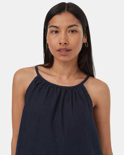 Hemp Reversible Maxi Dress — Midnight Blue by Tentree — view 2