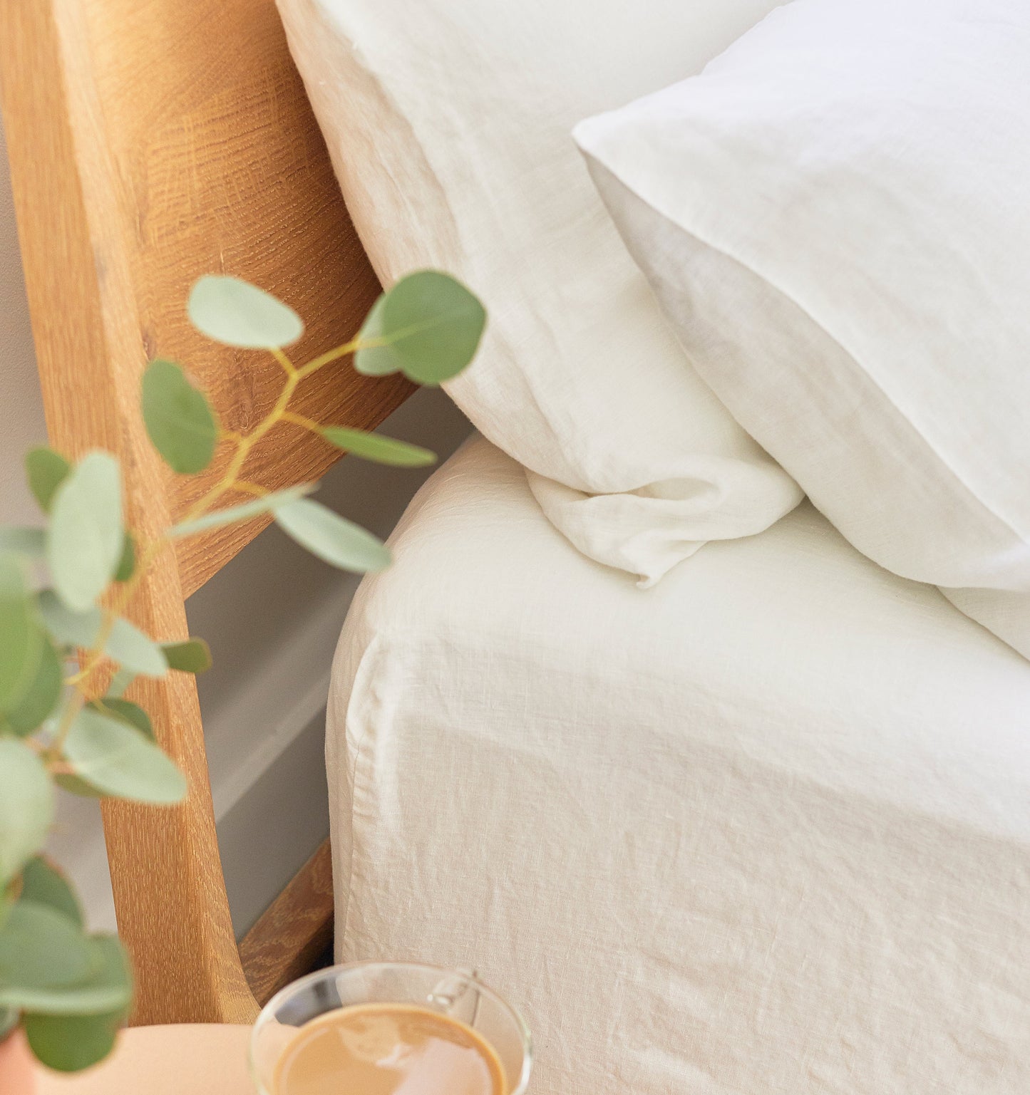 Hemp Fitted Sheet in White