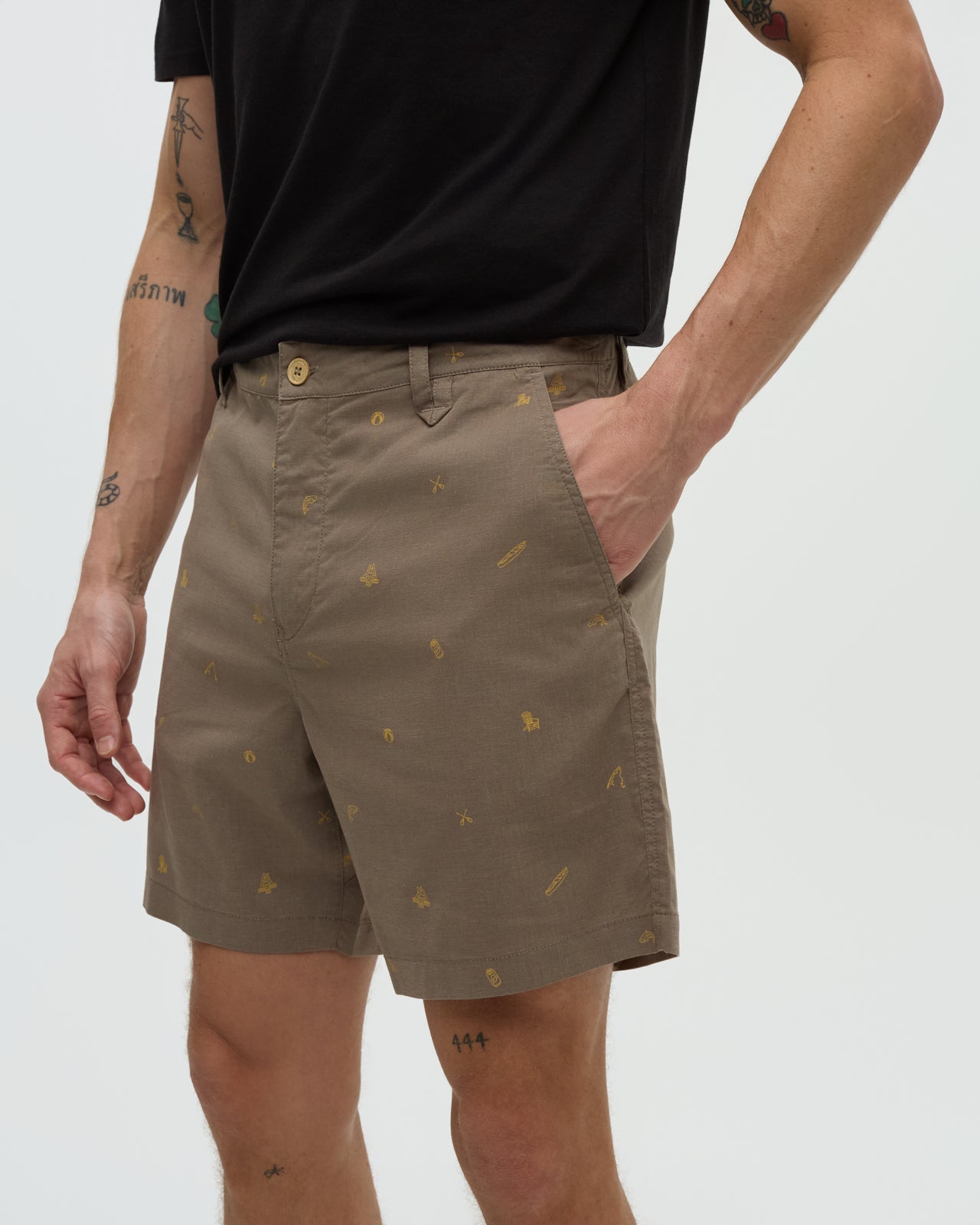 Hemp Latitude 7" Short — Clay Lake Life by Tentree — view 4