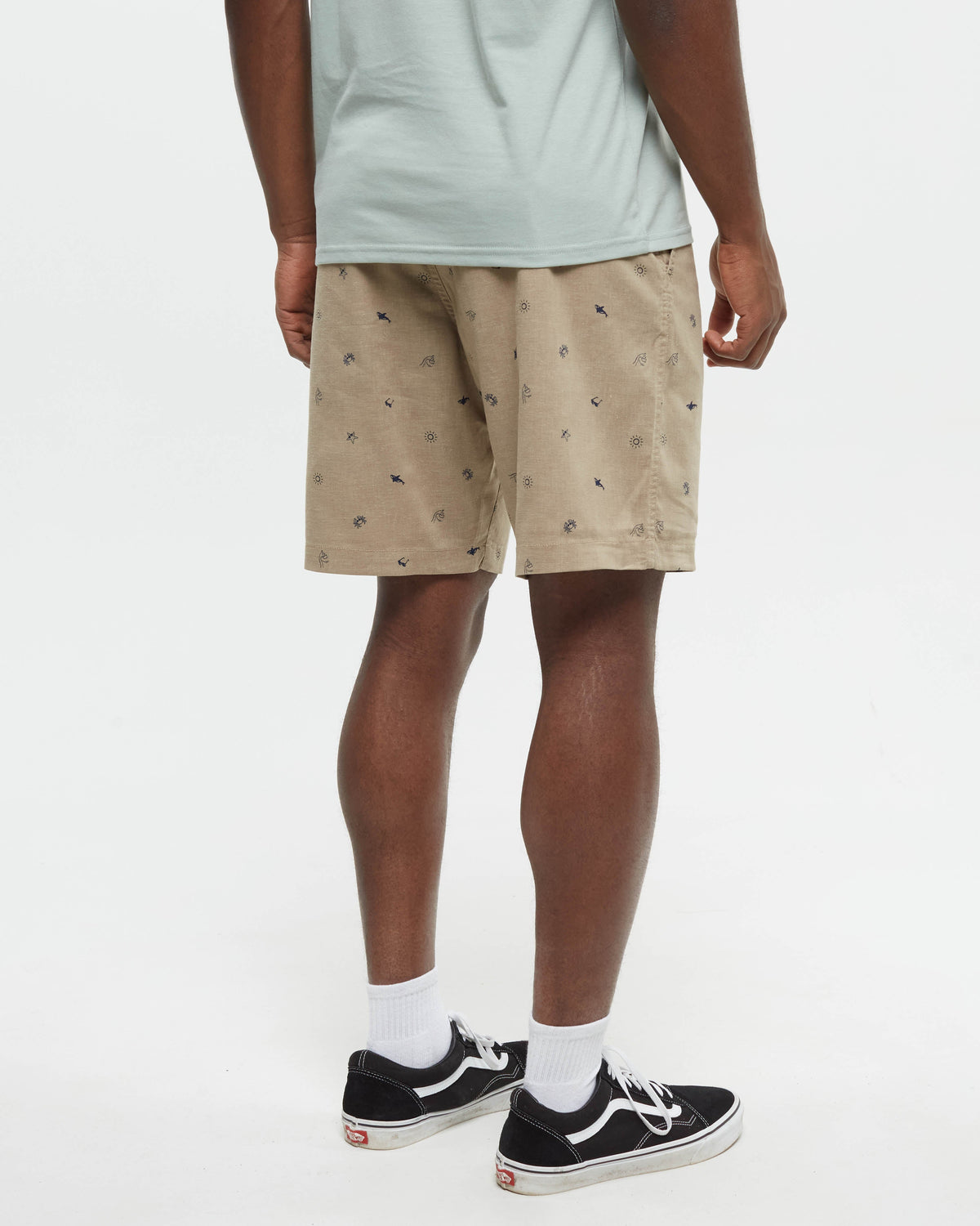 Hemp Latitude Short — Khaki Ocean Marlin by Tentree — view 3