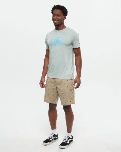 Hemp Latitude Short — Khaki Ocean Marlin by Tentree — view 2