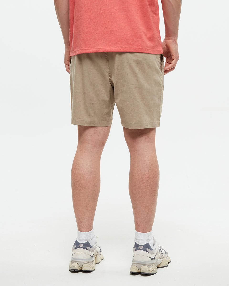 Hemp Joshua Short — Khaki by Tentree — view 3