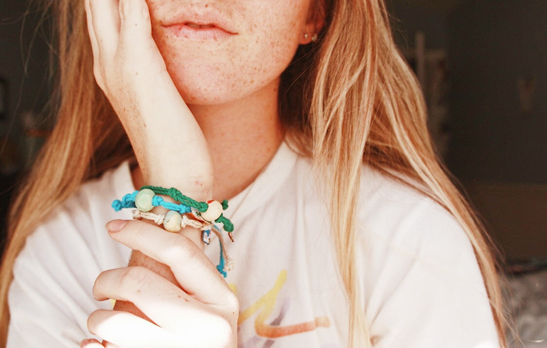 Ocean City New Jersey Sand Bead Bracelet by Earth Bands — view 4